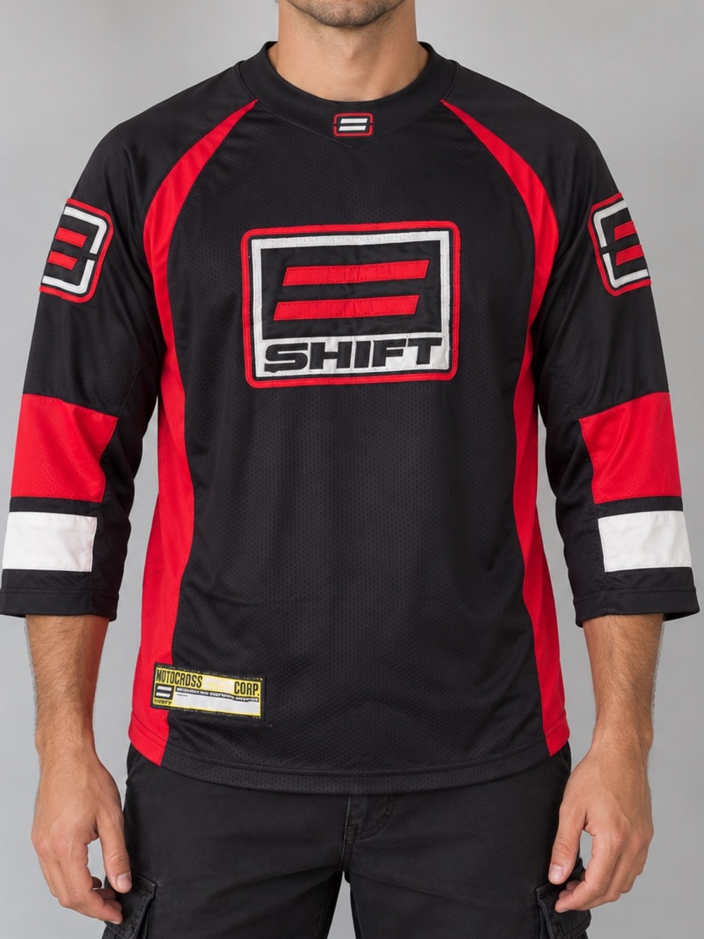 SHIFT Motocross Jersey – Black/Red/White – Men’s L
